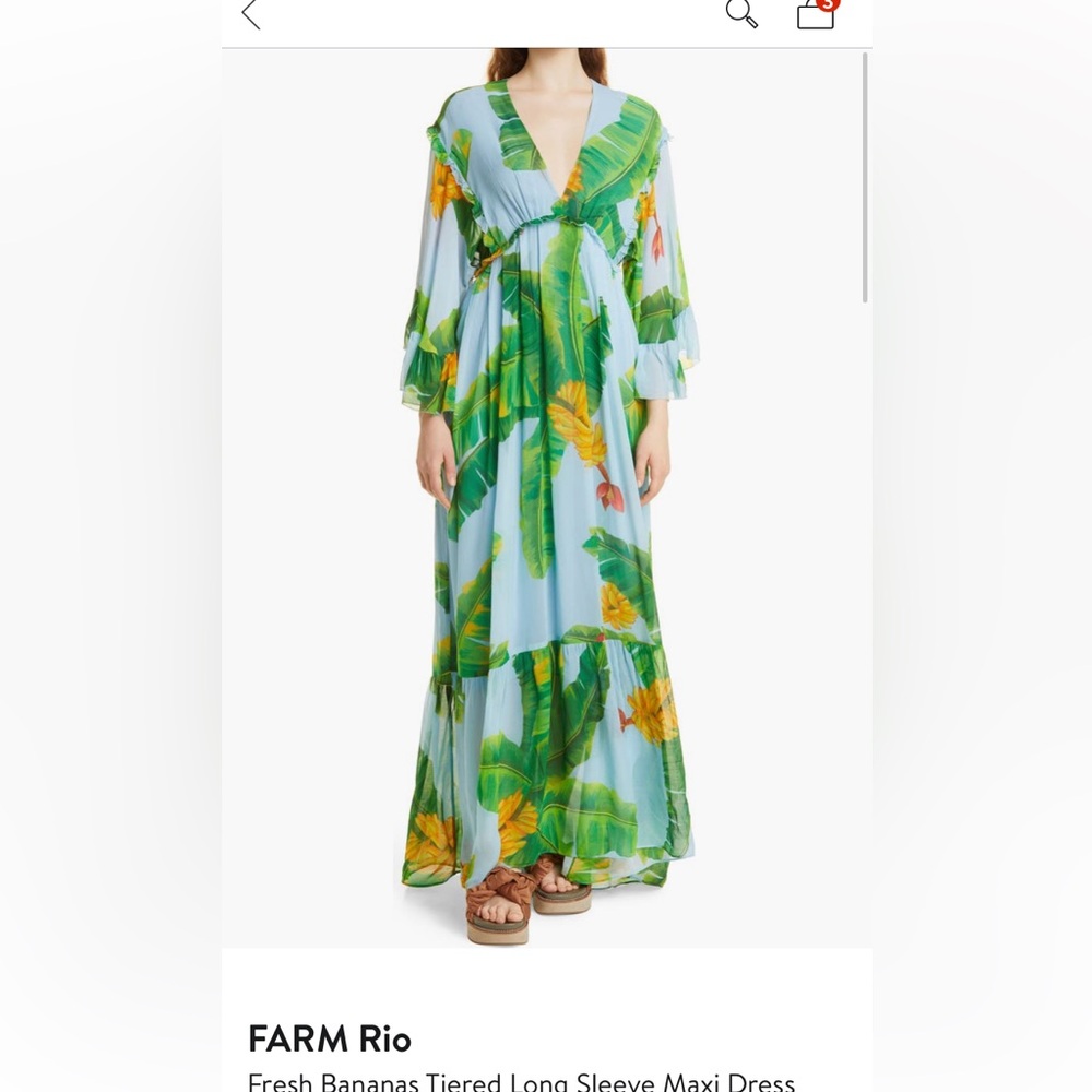 Farm Rio maxi dress. Worn 2 times and dry cleaned.